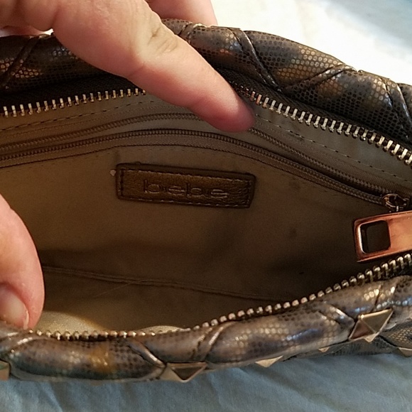 Gold studded clutch by Bebe. EUC - Picture 3 of 5